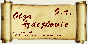 Olga Azdejković vizit kartica